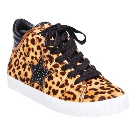 🆕 STEVE MADDEN Leopard Print Lace Up Sneakers - Picture 6 of 8